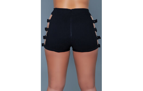 Feel The Vibe Shorts Blk | High Waist & Avant-Garde Style