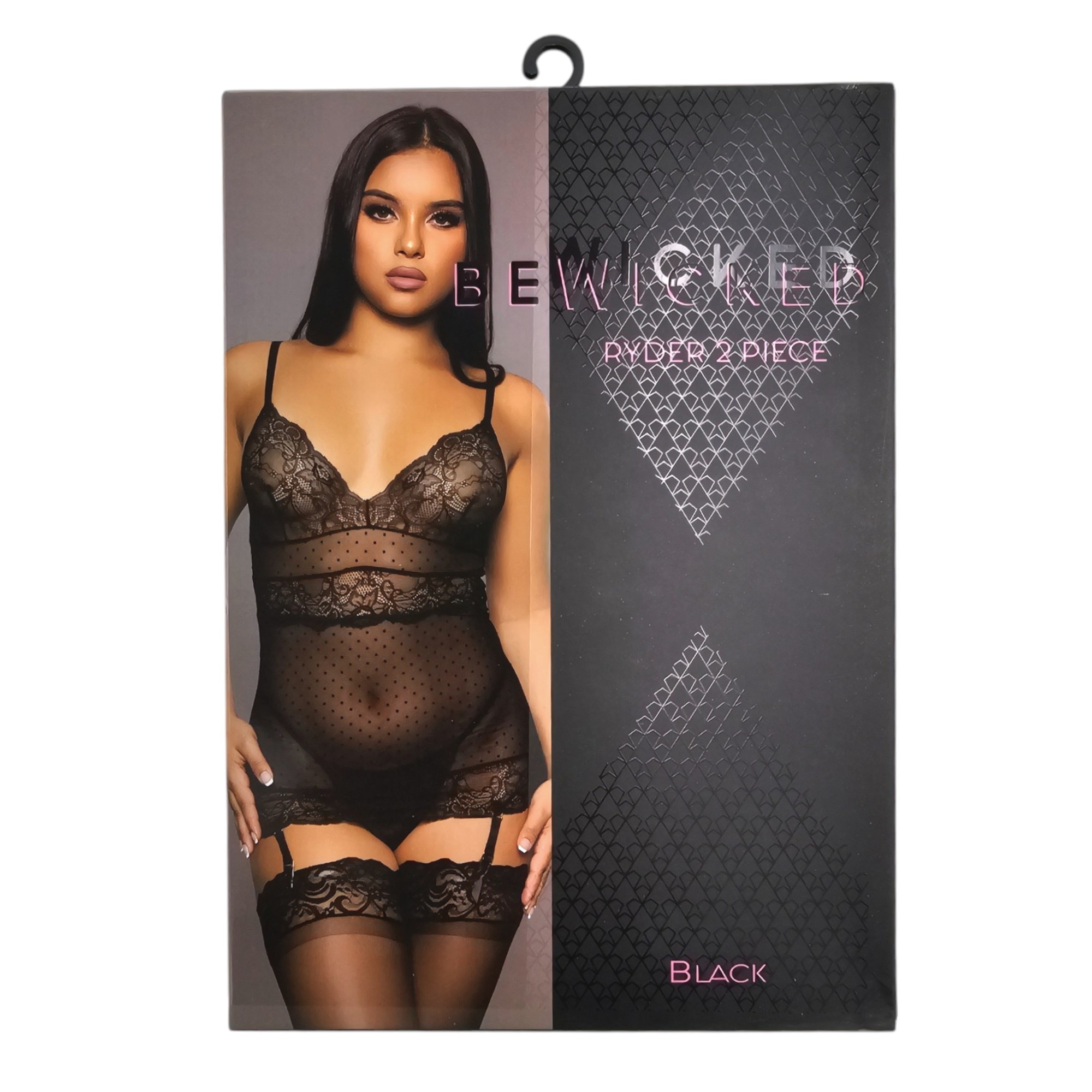 Ryder 2-Delig Lingeriesetje Zwart – Sensueel Kant & Polkadot