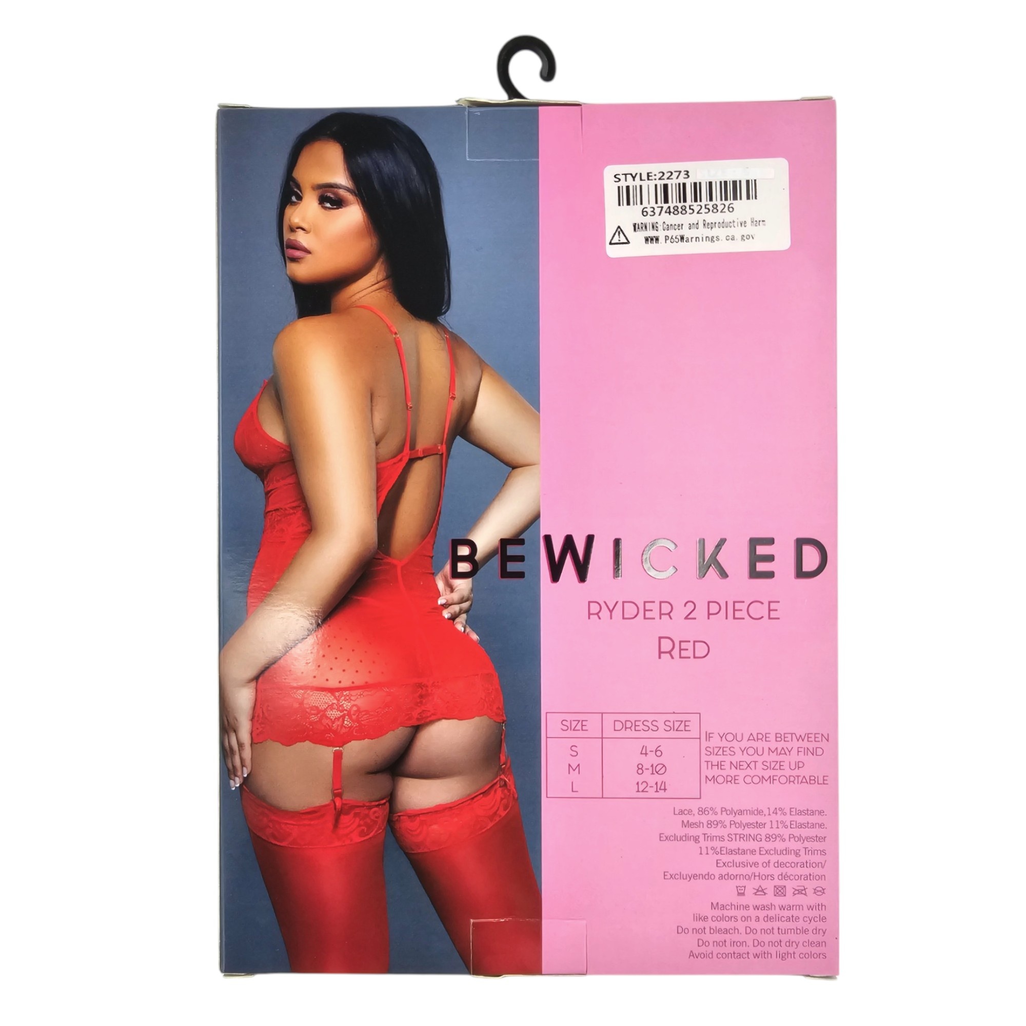 Ryder 2-teiliges rotes Spitzen-Chemise-Set | Verspielt & raffiniert