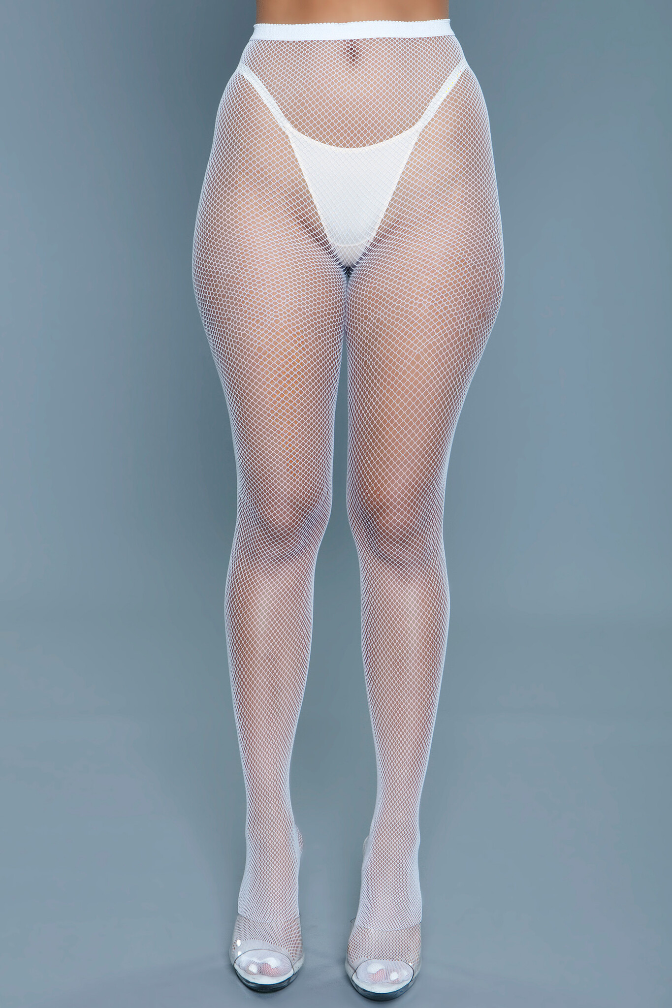 Up All Night Mini Fishnet Tights White - Stylish & Edgy | Bewicked