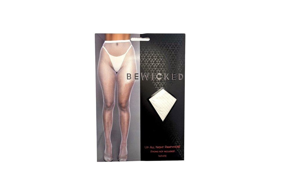 Up All Night Mini Fishnet Tights White - Stylish & Edgy | Bewicked