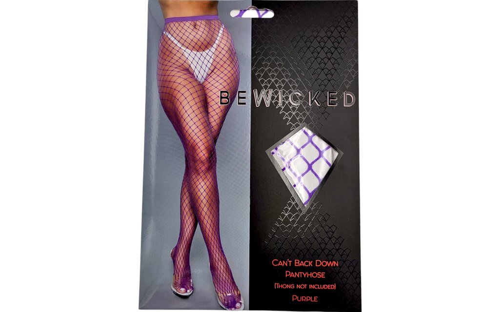 Can'T Back Down Panty Paars – Oversized Netpanty Trendy Look