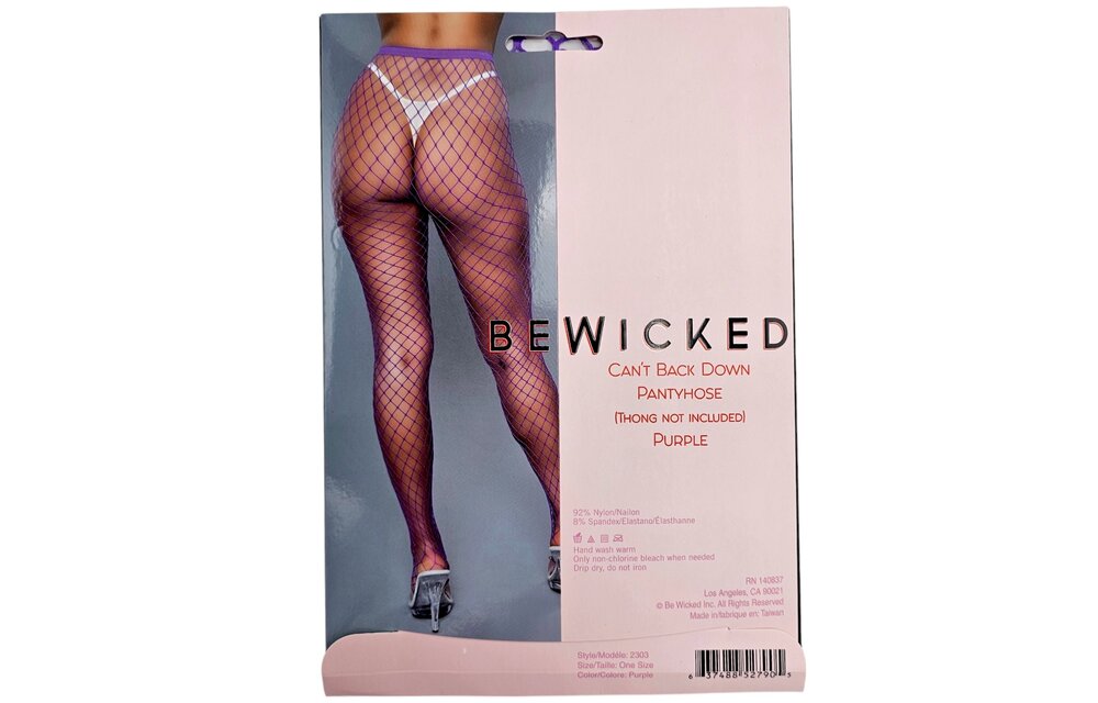 Can'T Back Down Strumpfhose Lila – Oversized Netzstrumpfhose Trendy Look