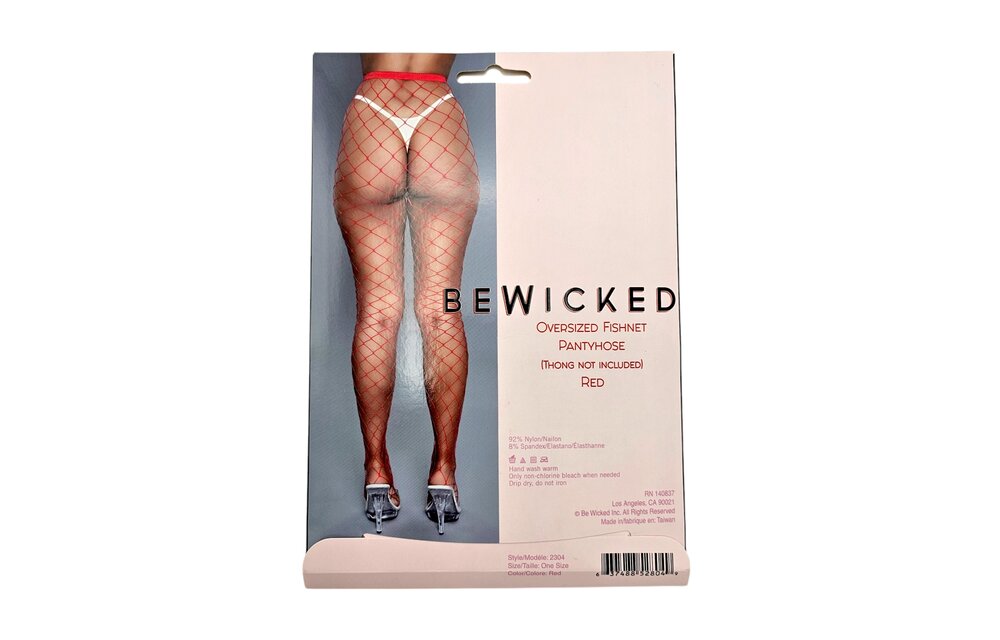 Oversized Red Fishnet Tights Wide | Edgy Bewicked Statement