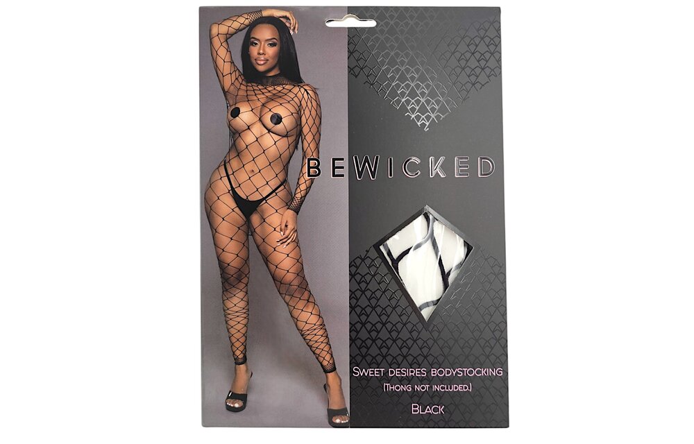 Sweet Desires Bodystocking Black – Playful & Seductive
