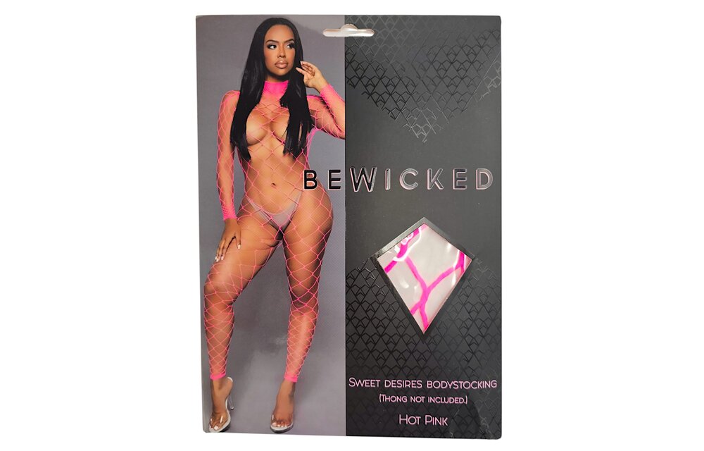 Sweet Desires Bodystocking Roze – Verleidelijke Visnet Lingerie