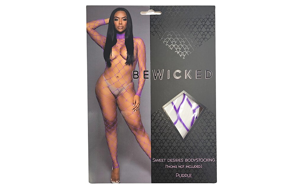 Sweet Desires Bodystocking Pur Violett – Verführerischer Netzstil