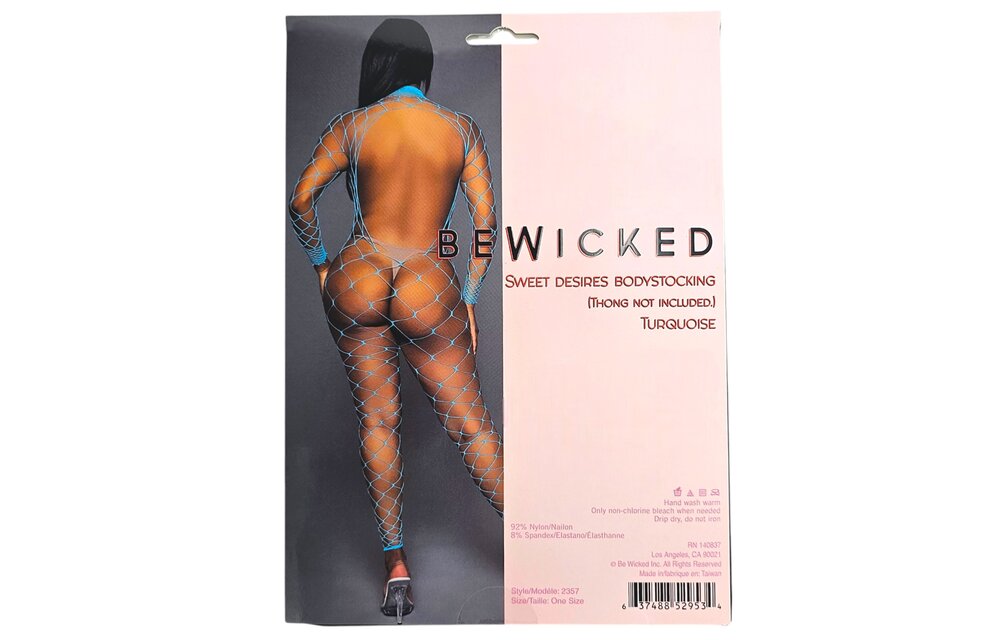 Sweet Desires Bodystocking Tur | Verleidelijke Visnetset Os