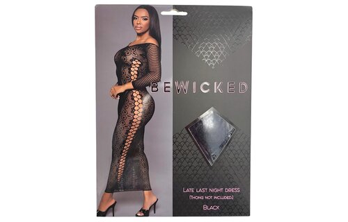 Late Last Night Kleid Schwarz – Elegantes Off-Shoulder-Kleid