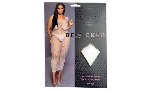 Unleash Me Dress Wit - Sexy Visnet Maxi Bodycon Jurk