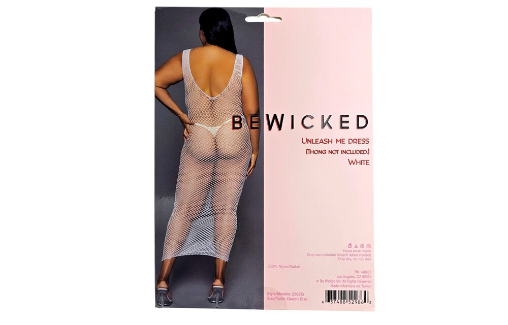 Unleash Me Dress White - Sexy Fishnet Maxi Bodycon Dress