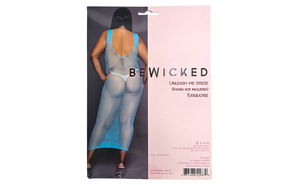 Sexy Fishnet Unleash Me Maxi Bodycon Jurk Turquoise | Bewicked