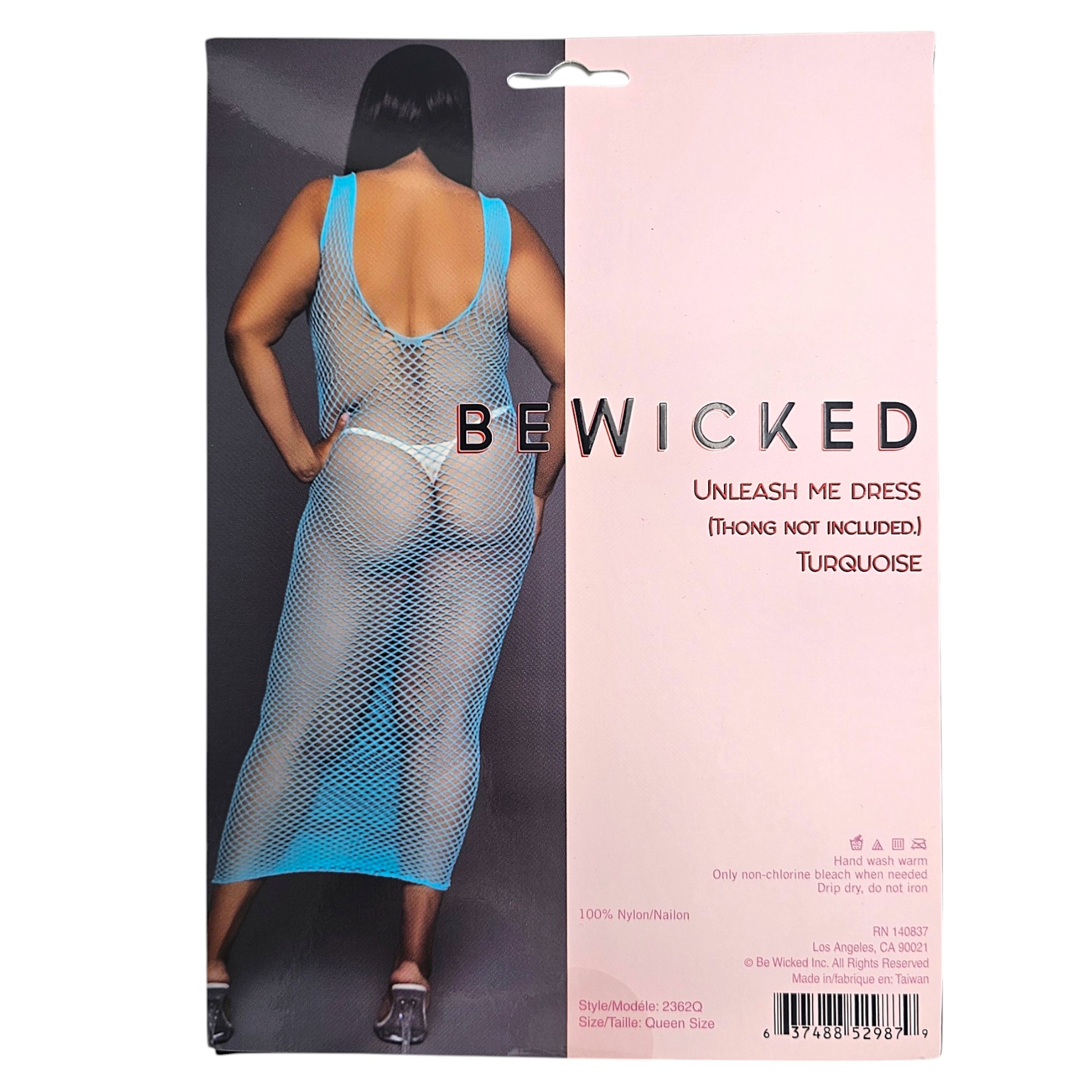 Sexy Fishnet Unleash Me Maxi Bodycon Jurk Turquoise | Bewicked