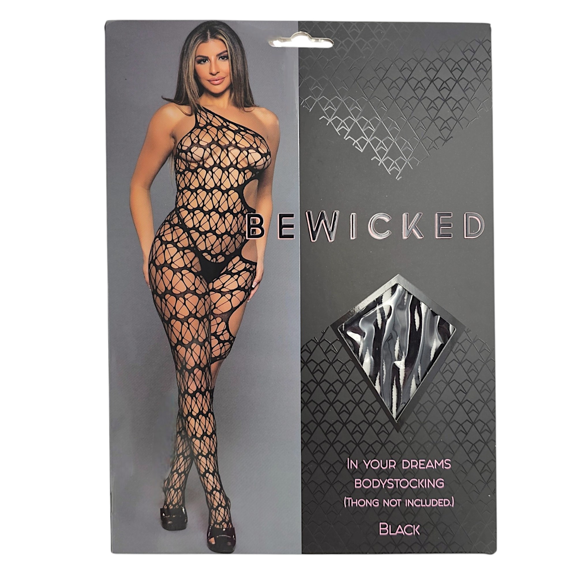 In Your Dreams Bodystocking Black - One-Shoulder & Sensual