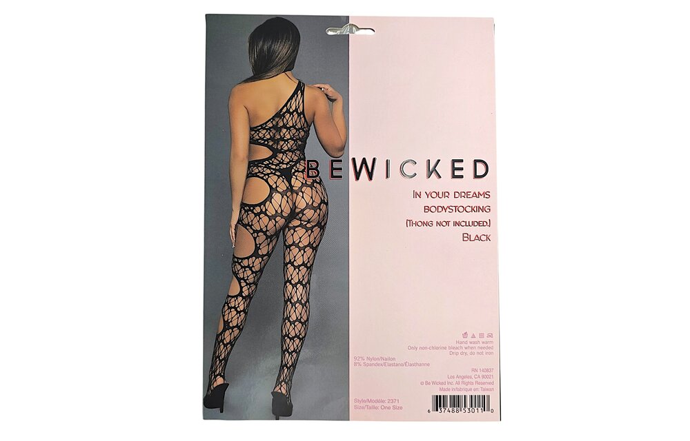 In Your Dreams Bodystocking Schwarz – Sexy One-Shoulder-Look