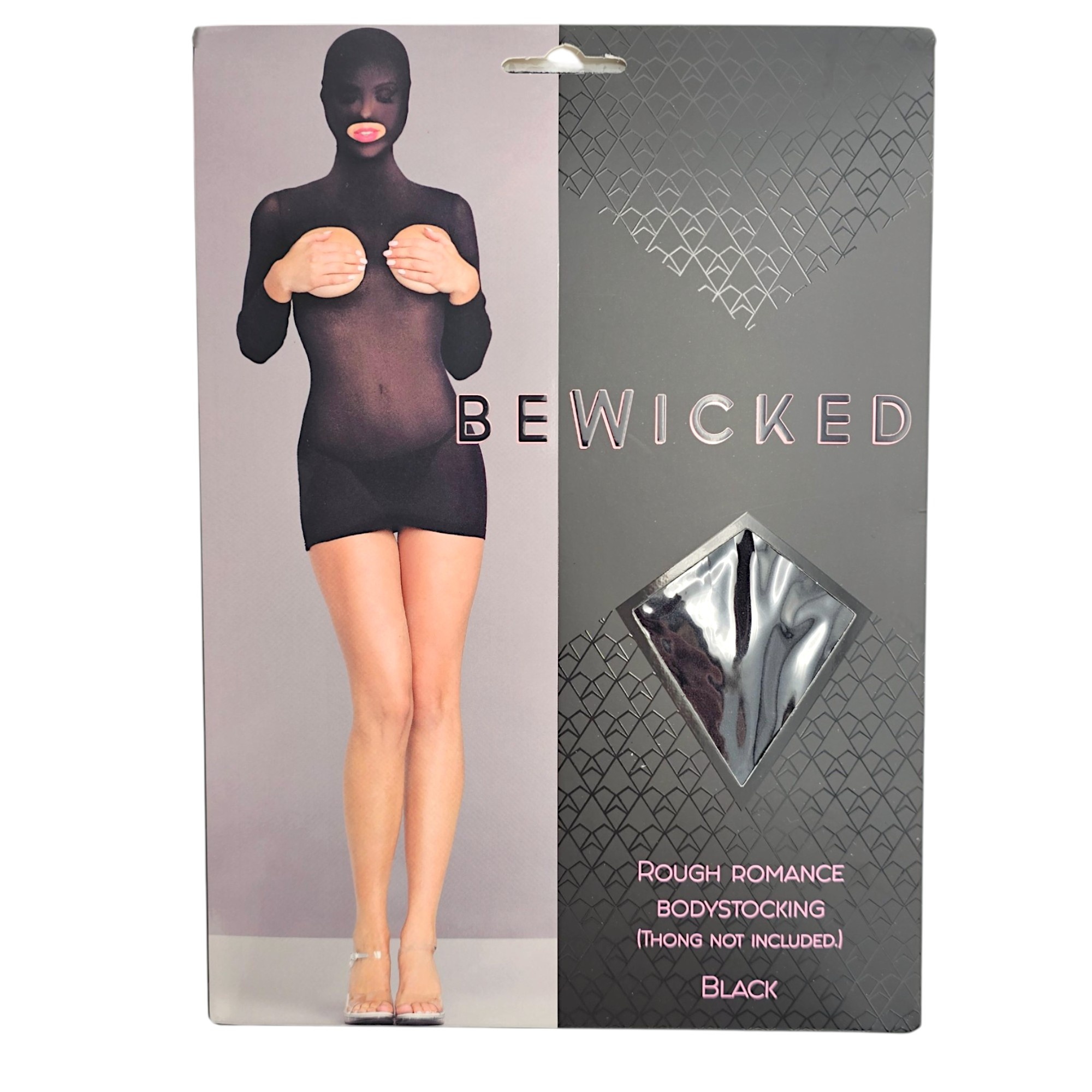 Rough Romance Bodystocking Zwart | Sexy Minijurk Met Capuchon