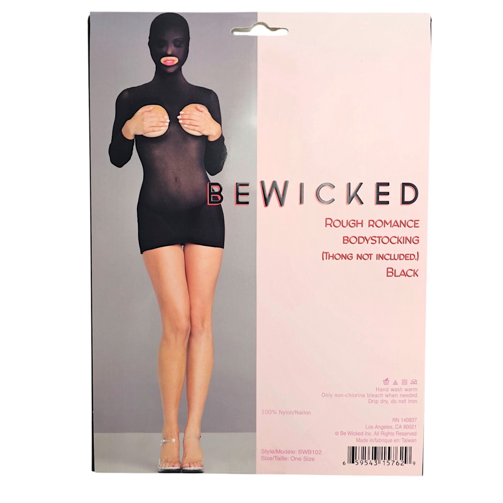 Rough Romance Bodystocking Black | Sexy Mini Dress With Hood