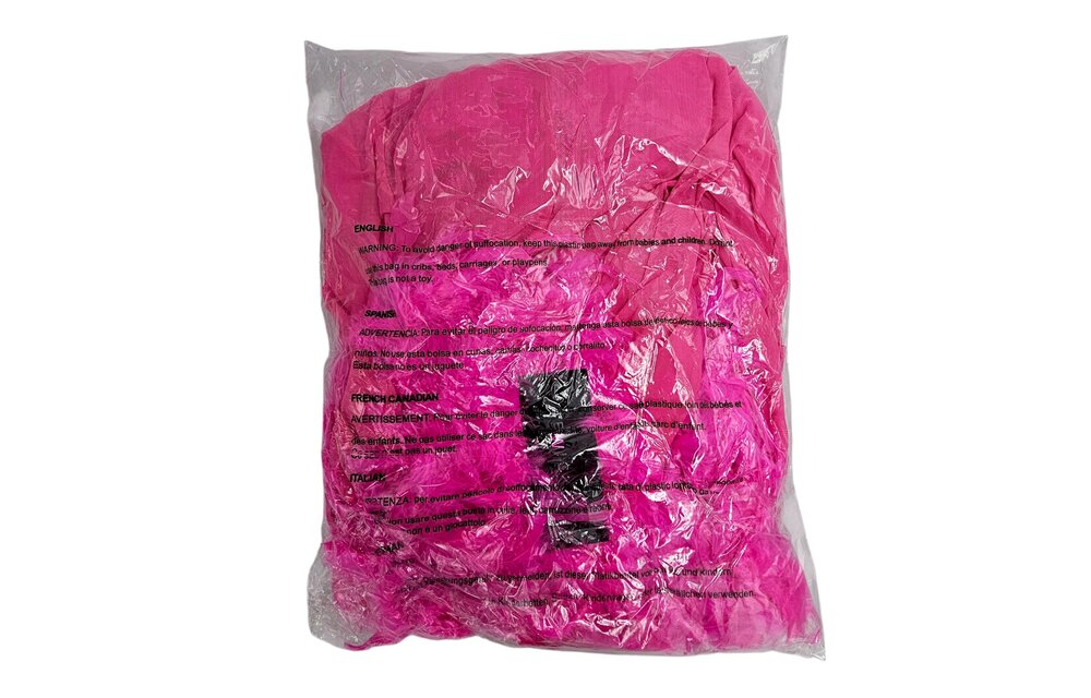 Luxuriöser rosa kurzer Chiffon-Kimono mit Federboa | Bewicked