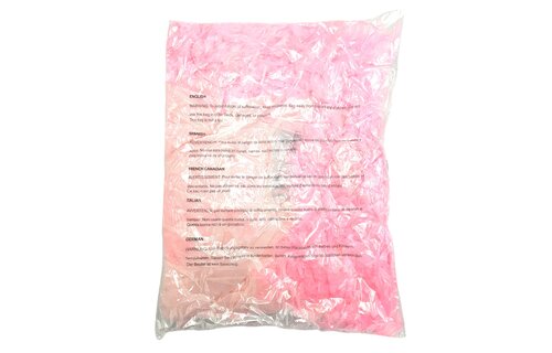 Luxuriöser rosa Chiffon-Kimono mit Federboa – Bewicked