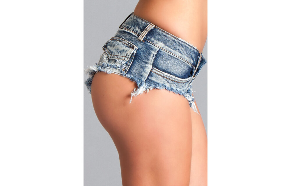 Back Up Booty Shorts Blau mit niedriger Taille | Stilvoll & bequem