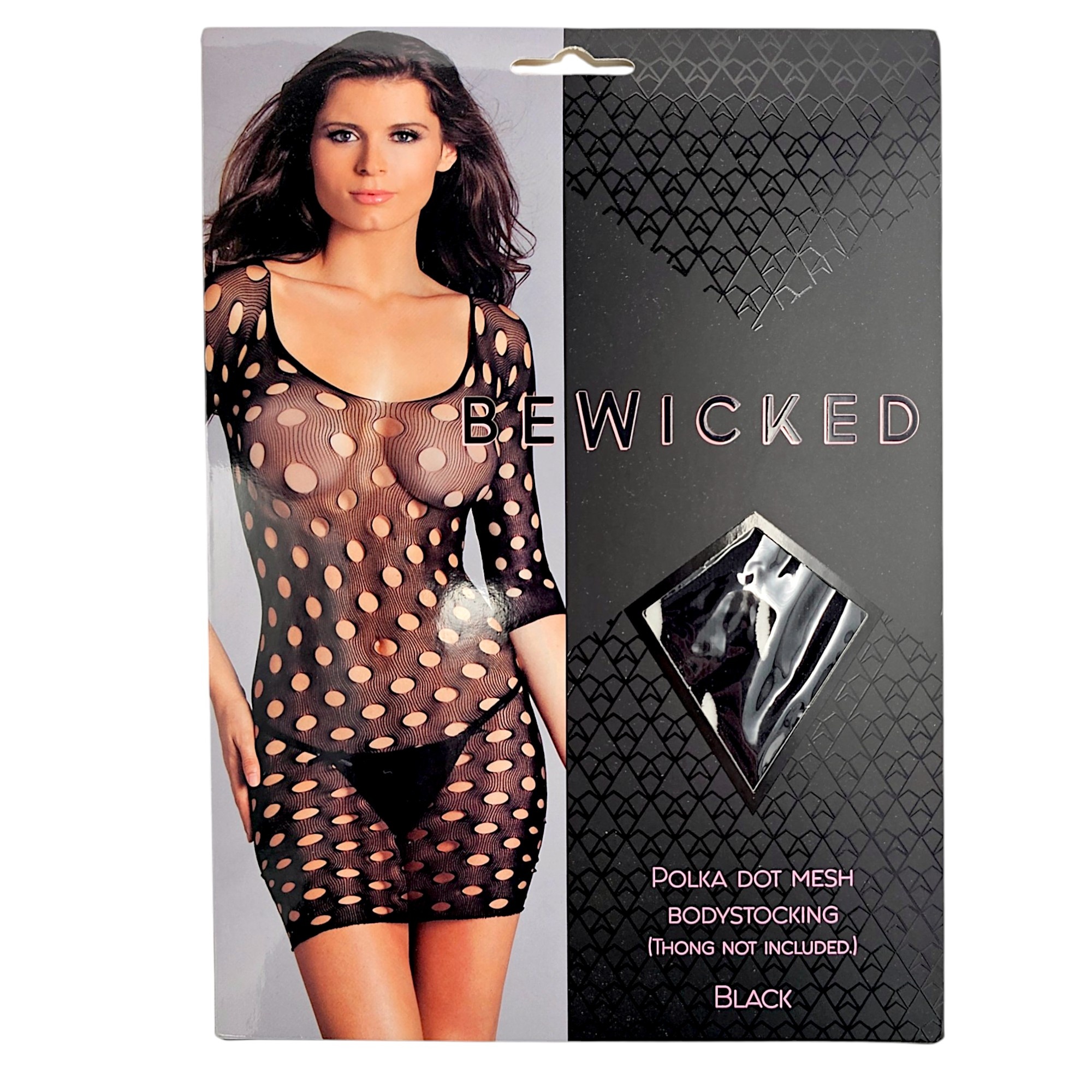 Polka Dot Mesh Bodystocking Schwarz – Verspielt & Verführerisch