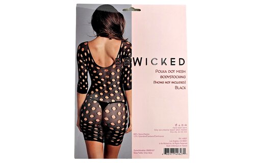 Polka Dot Mesh Bodystocking - Seductive & Comfortable black