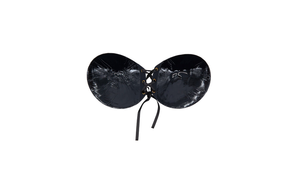 Close Ties Adhesive Bra Black - Support & Adjustable Laces