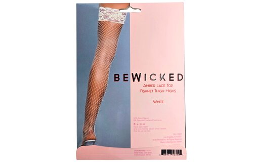 Amber Lace Netkousen Dijhoog Wit | Be Wicked Elegantie