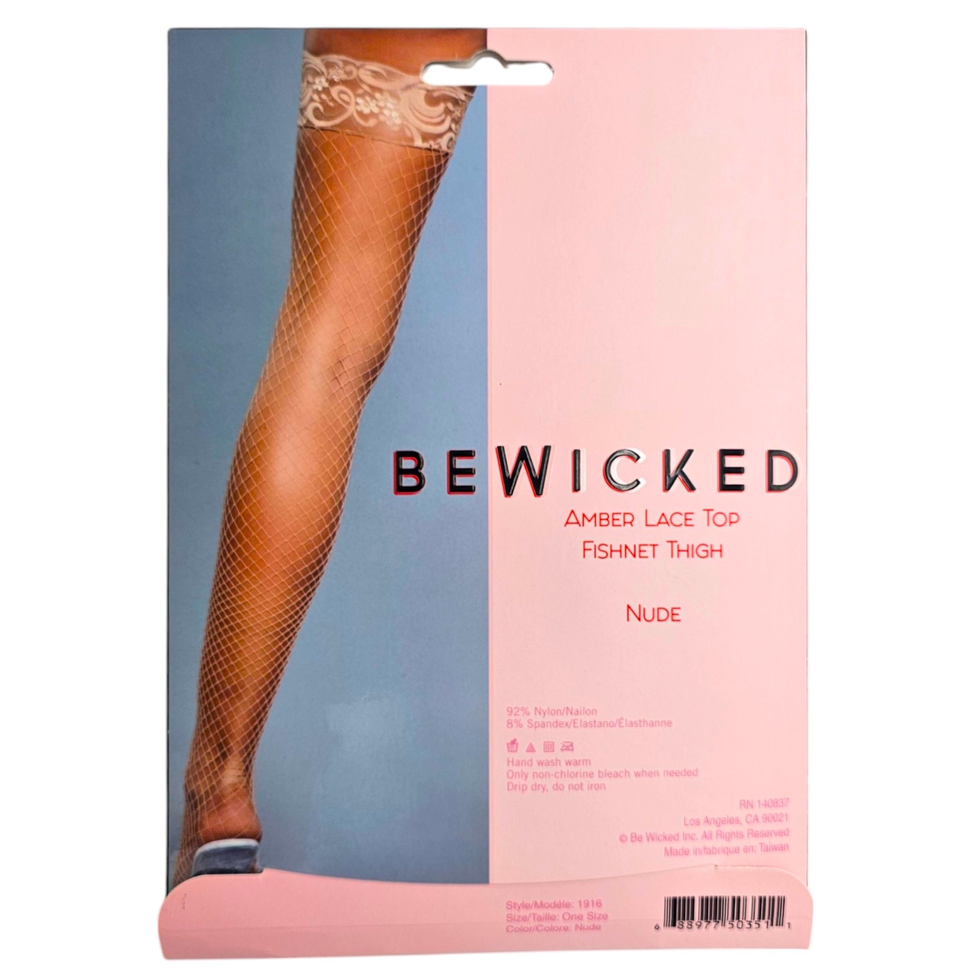 Amber Lace Top Fishnet Thigh High Stockings – Bold & Stylish