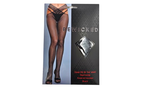 Micro Fishnet Tights Black With Open Waist | Bewicked Grab Me