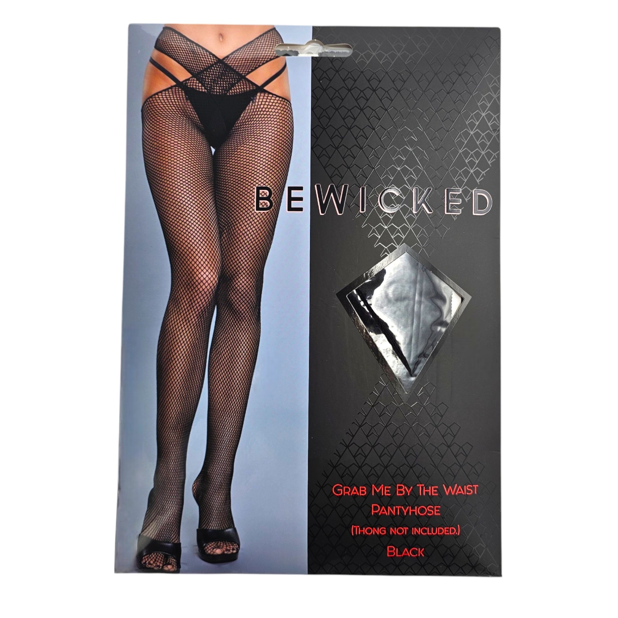 Micro Fishnet Tights Black With Open Waist | Bewicked Grab Me