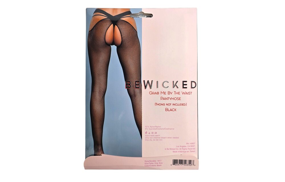 Micro Netzstrumpfhose Schwarz Mit Offener Taille | Bewicked Grab Me