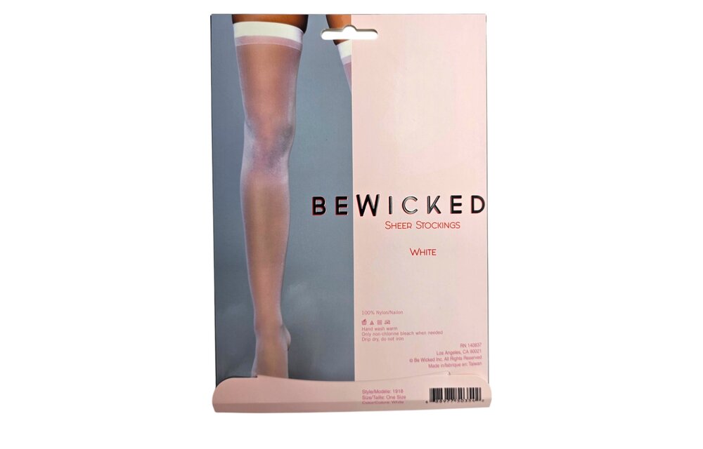 Transparente Overknee-Strümpfe Weiß | Bewicked Elegante Nylon