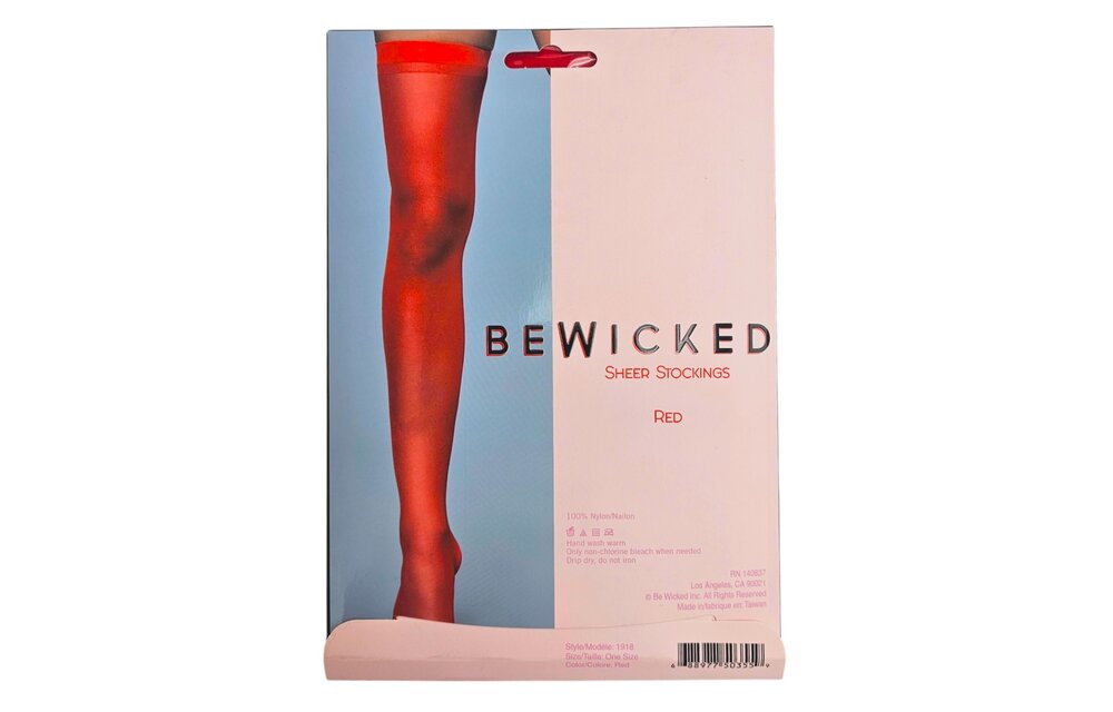 Transparante Dijhoge Kousen Rood | Elegantie & Comfort Bewicked