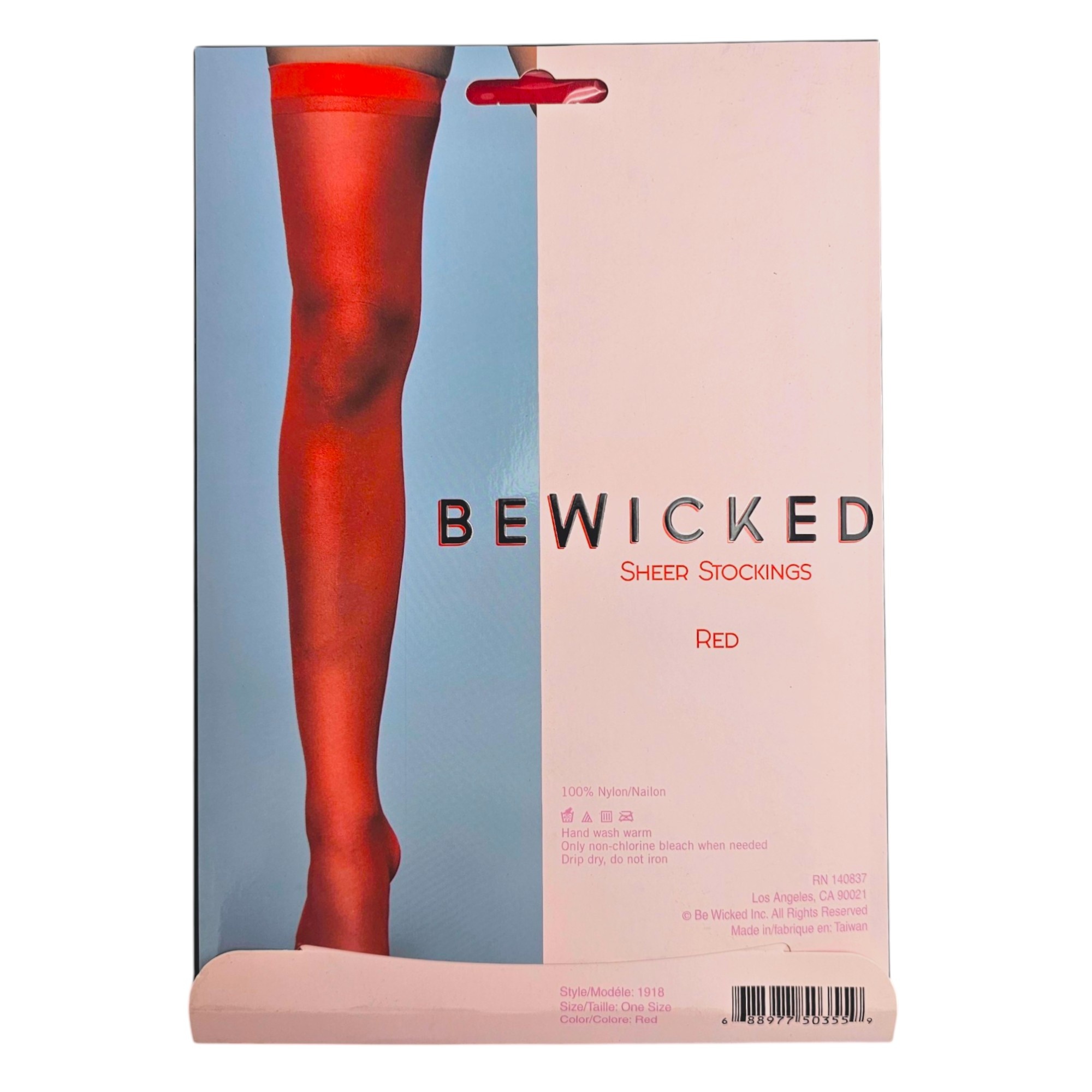 Transparent Thigh-High Stockings Red | Elegance & Comfort Bewicked