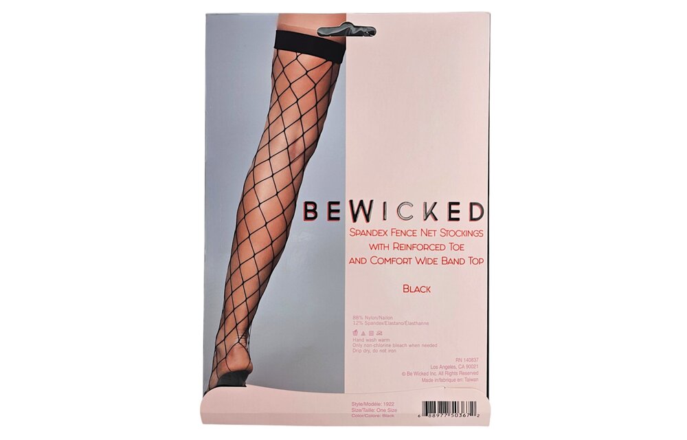 Brede Netkousen Dijhoge Kousen Zwart | Bewicked Stoer & Modieus