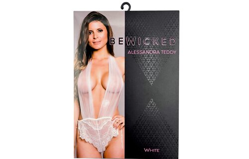 Alessandra Teddy Wit Xl - Sexy Kant & Mesh Lingerie