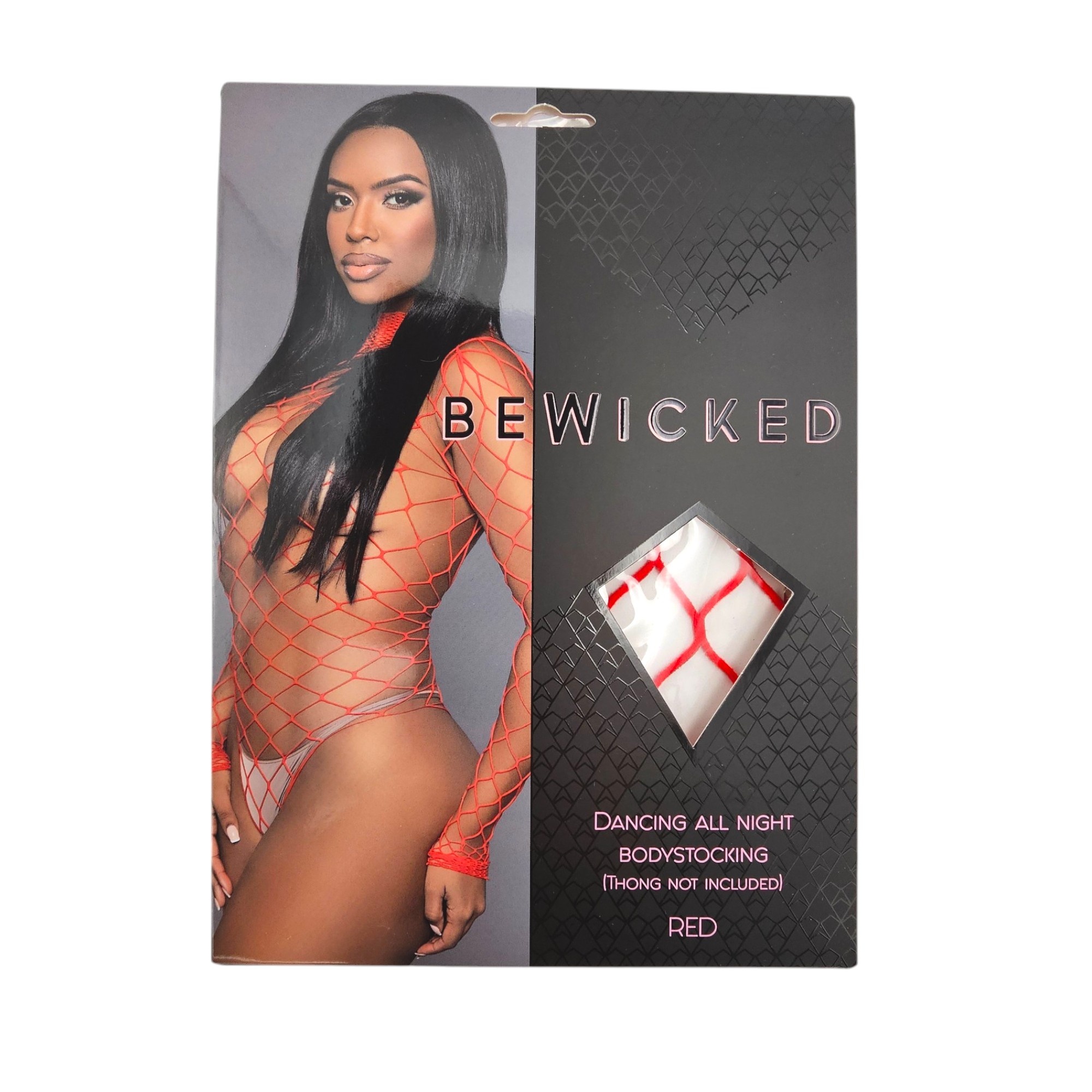 Dancing All Night Bodystocking Rood - Elegante Visnetlook