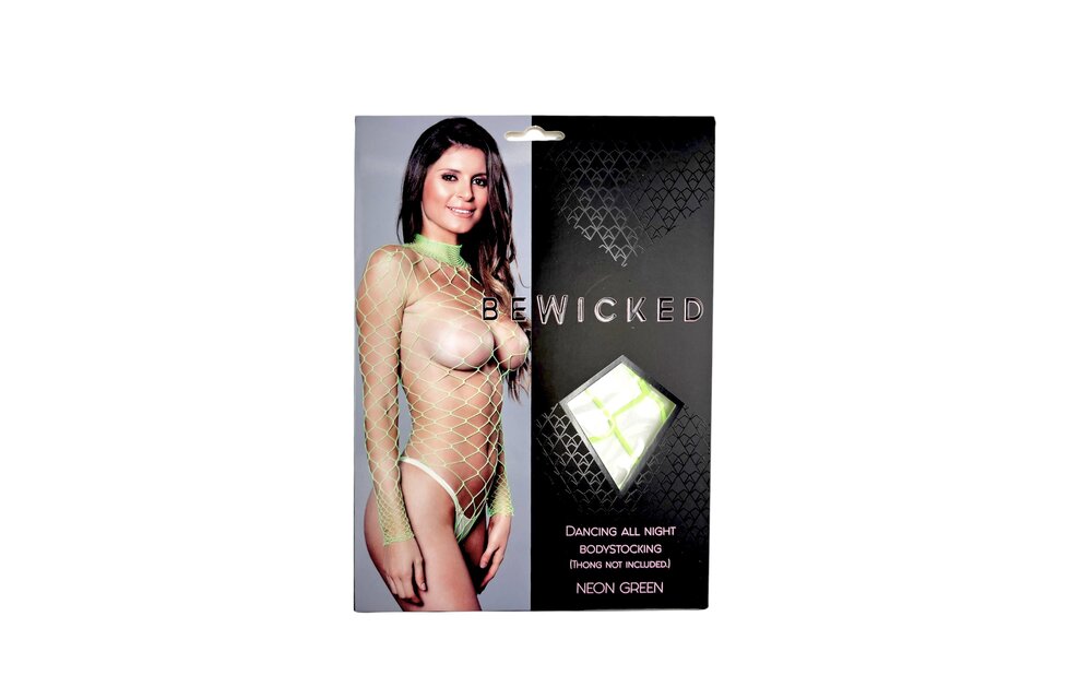 Dancing All Night Bodystocking Groen - Elegant Visnet Lijfje