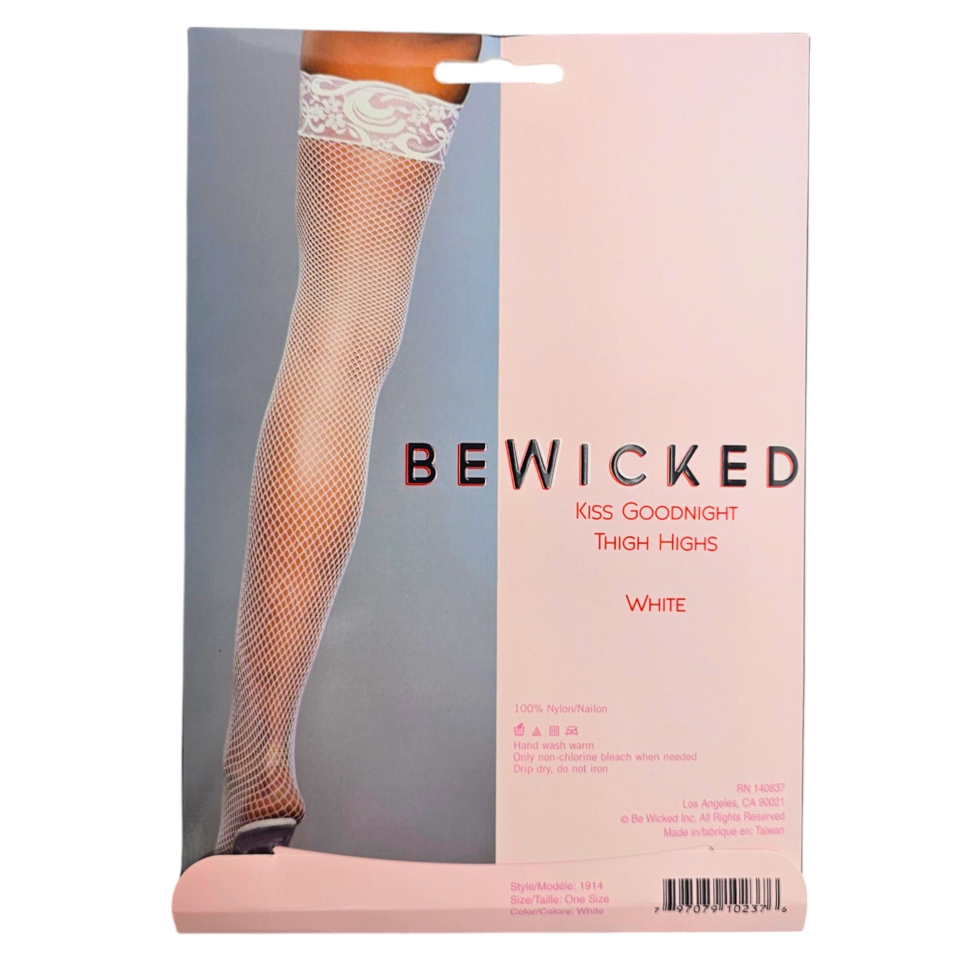 Kiss Goodnight Overknee-Strümpfe Weiß – Elegante Blumen-Spitze Nylon