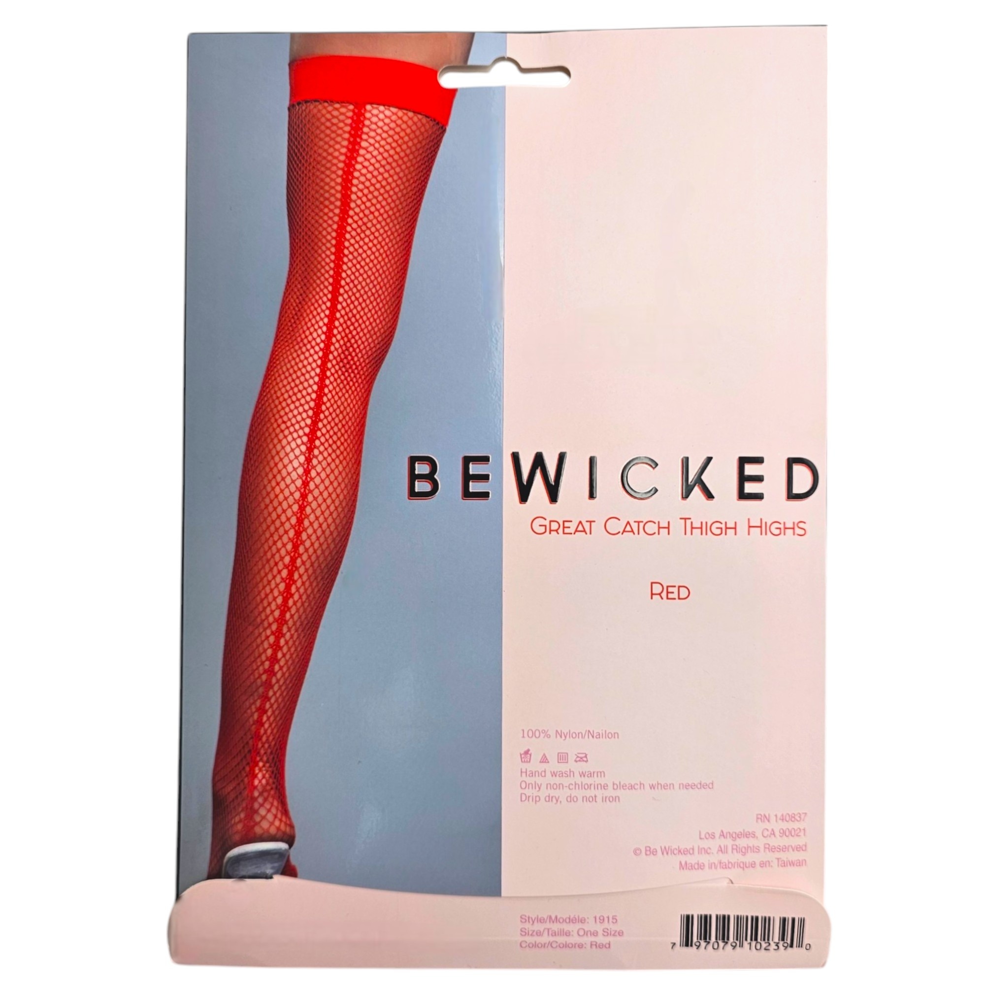 Great Catch Dijhoge Kousen Rood | Sexy Mesh Netkousen Bewicked