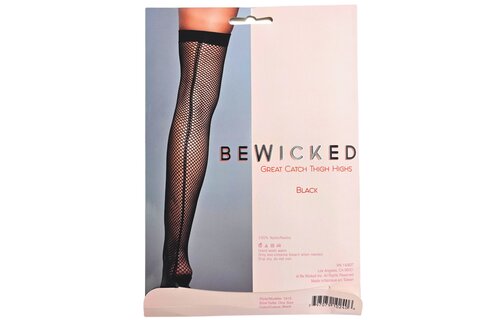 Great Catch Thigh High Mesh Stockings Black With Seductive Seam