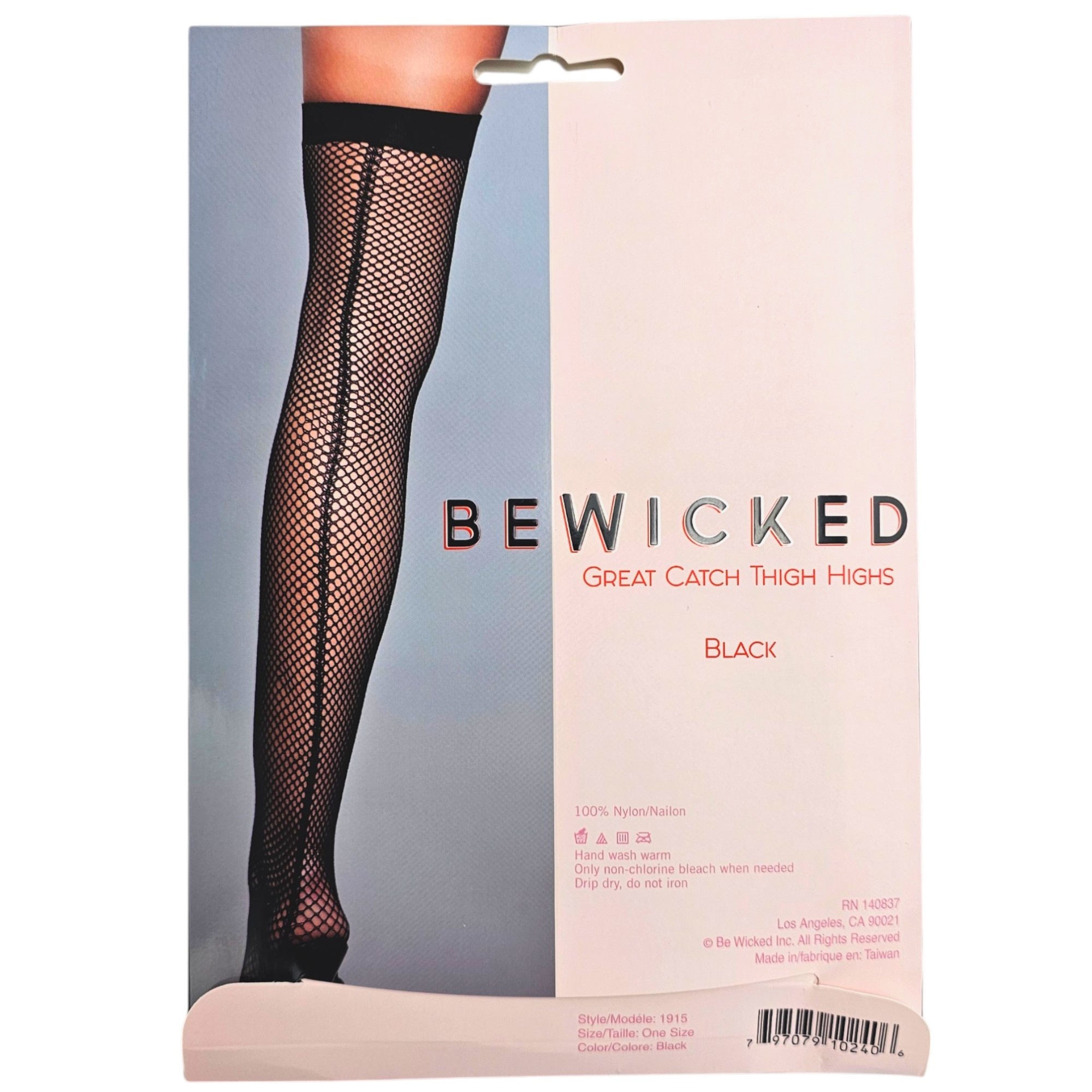 Great Catch Thigh-High Mesh Stockings with Seductive Seam