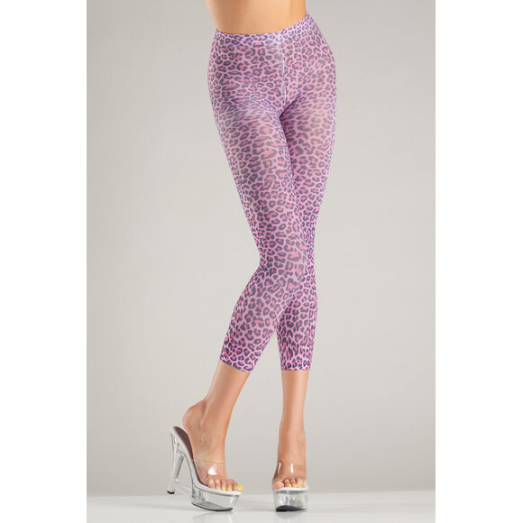 Rosa Leopardenstrumpfhose für Damen | Stilvolle Leggings mit Leopardenmuster