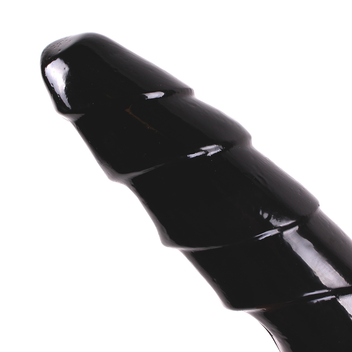 Dark Crystal Black 63 – 31 cm fester Dildo mit flacher Basis