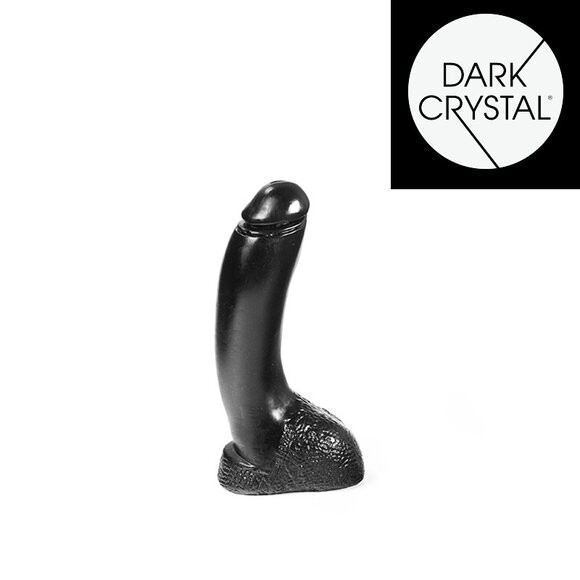 Dark Crystal Black 21,5 cm – Schwarzer Dildo, glatt und sicher