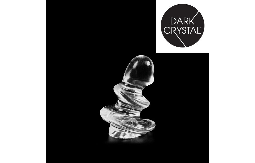 Dark Crystal Clear Dildo Zwart 11 cm – Realistisch & Veilig