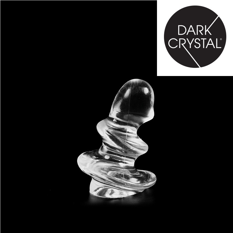 Dark Crystal Clear Dildo Zwart 11 cm – Realistisch & Veilig