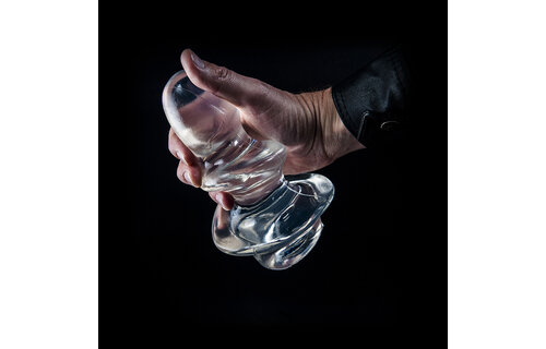 Dark Crystal Clear Dildo Zwart 11 cm – Realistisch & Veilig