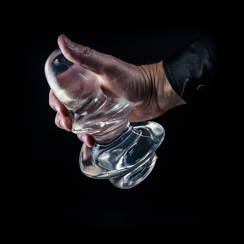 Dark Crystal Clear Dildo Schwarz 11 cm – Realistisch & sicher